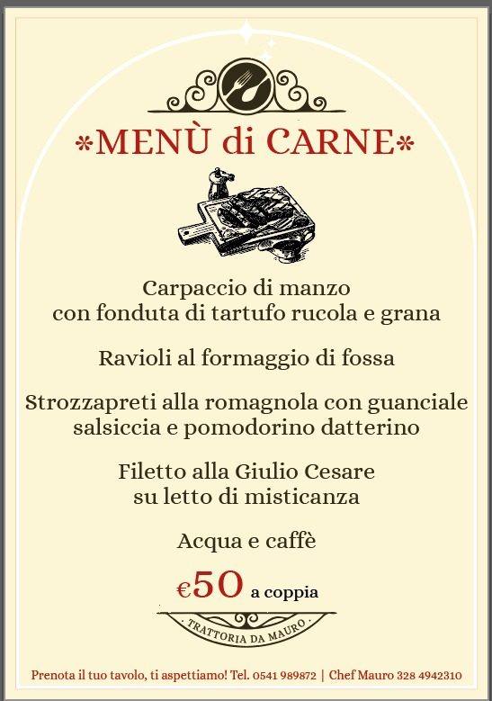 Menù di carne — La Romagnola