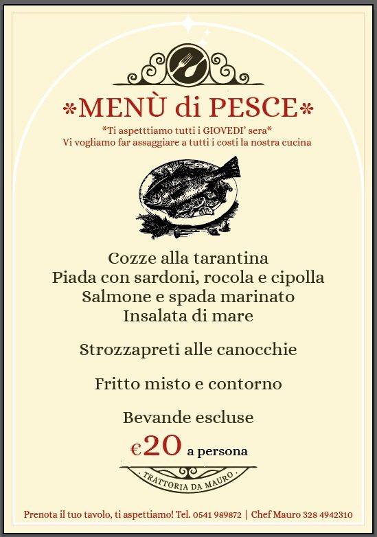 Menù di pesce — La Romagnola