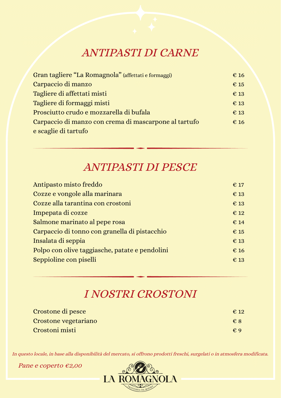 Antipasti — La Romagnola